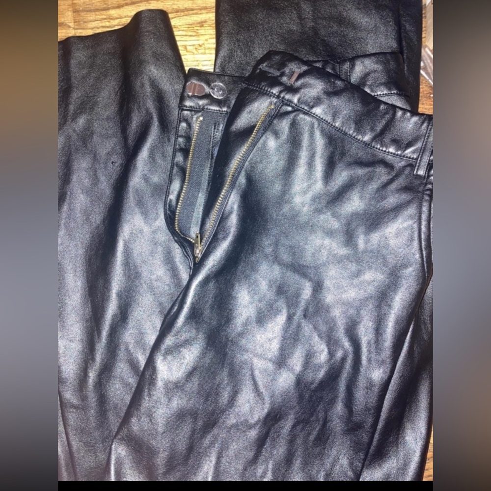 Black leather pants
